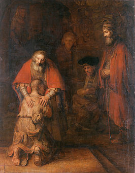 Tamminga zegt het met een schilderij. De Verloren Zoon, Rembrandt, ca. 1668.